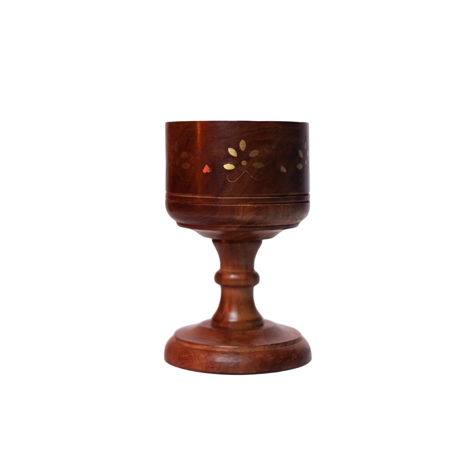 wood inlaid with Indian copper